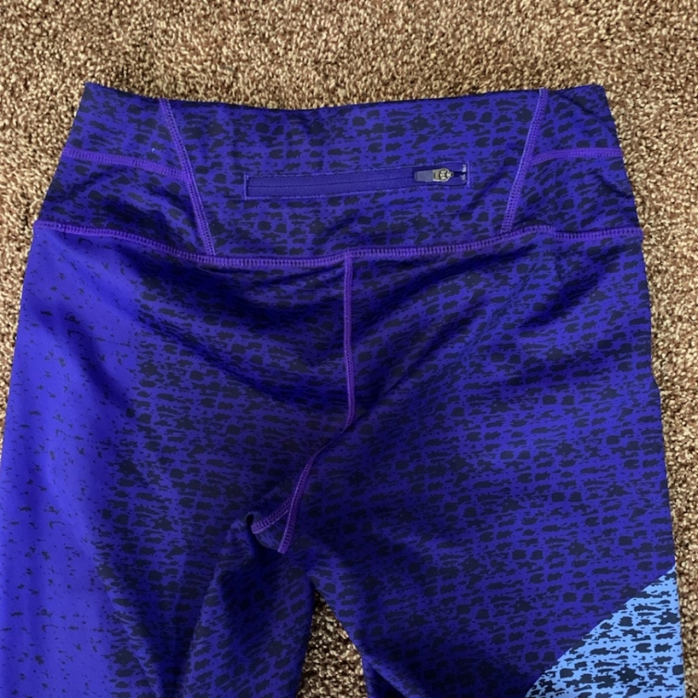 Athleta sz XS Blue Animal Print Leggings - Picture 3 of 6